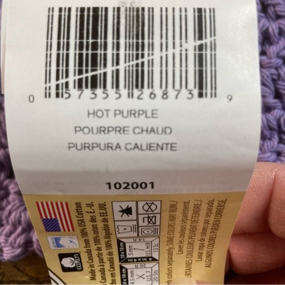 Handmade dishcloths set of 2 purple - Picture 8 of 8